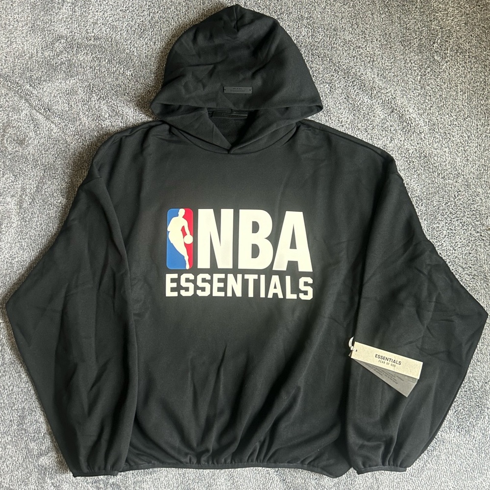 New Authentic Fear of God NBA Essentials Black Hoodie Multiple Sizes